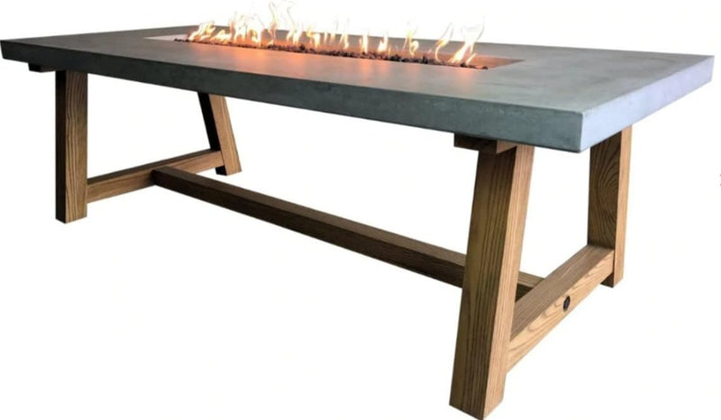 AMS Fireplace 635638339095 Elementi  Fire Table & Dining Table Combo
