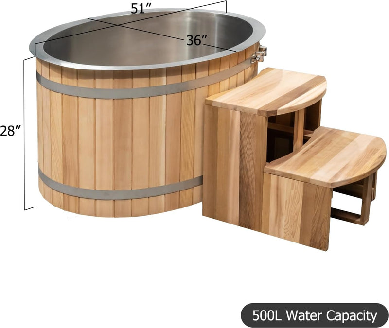 Aurgod SMT-HIR13072 Cold Plunge Tub 2 Person Cold Hot System
