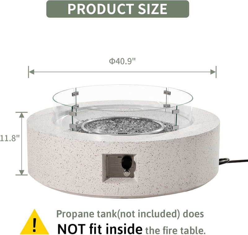 COSIEST 712636976573 Propane Fire Pit Coffee Table 42 inch