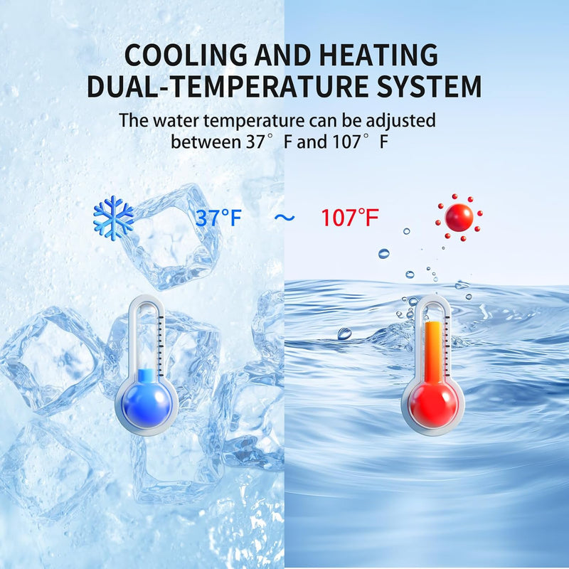 Aurgod 763011056793 Cold Plunge Tub, 2 Person Cold Hot System