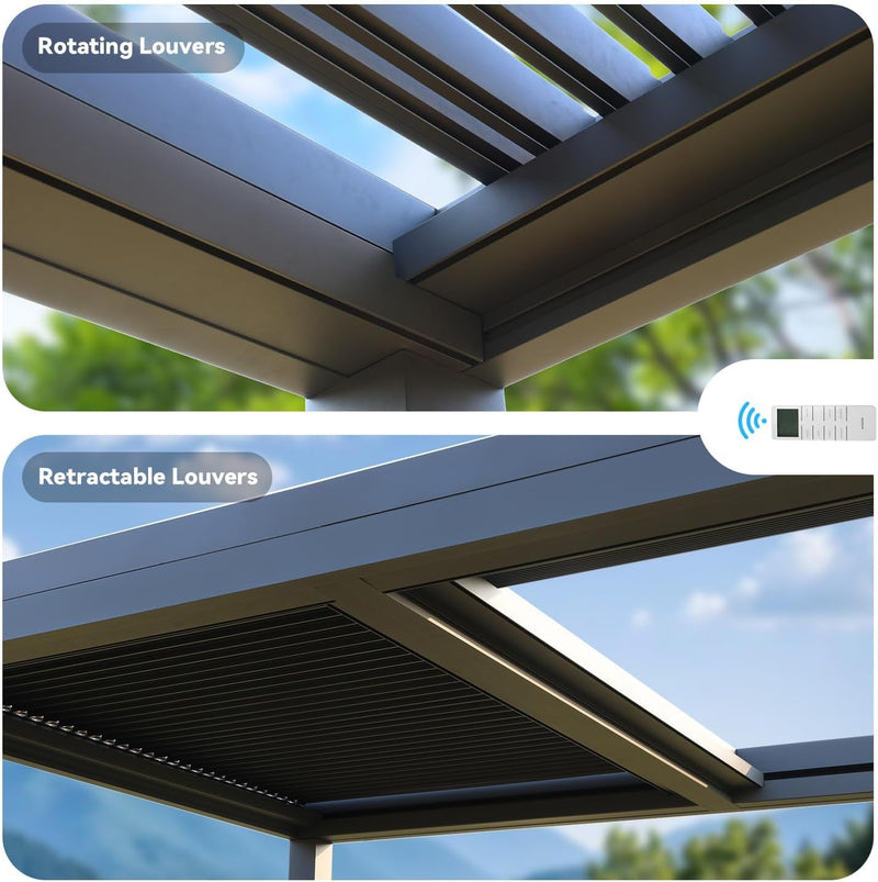 MELLCOM Motorized Pergola 10x13