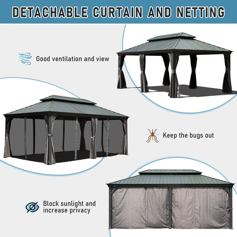 Ginkartu 750027631434 Outdoor Hardtop Pavilion