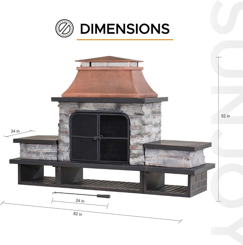 Sunjoy 841057165072 Outdoor Fireplace