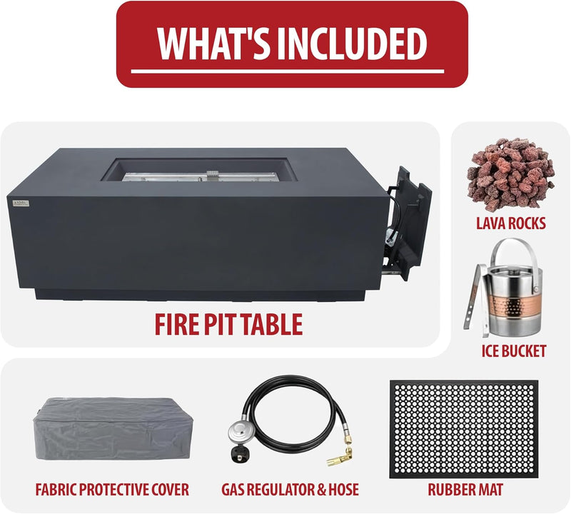 AMS Fireplace 684514556248 Fire Pit Table (66" Sedona)