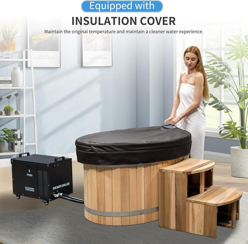 Aurgod SMT-HIR13072 Cold Plunge Tub 2 Person Cold Hot System