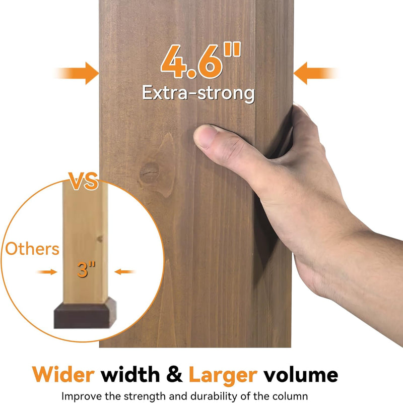 Modern Shade 717710240113 Cedar Wood Pavilion 20' x 20'