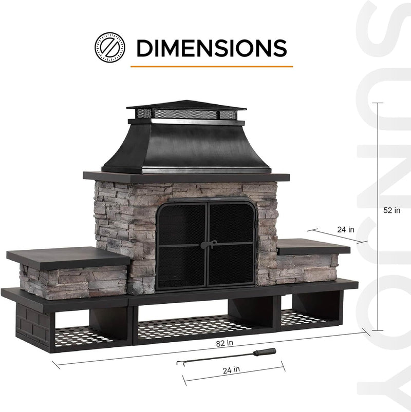 Sunjoy 841057165089 Outdoor Fireplace