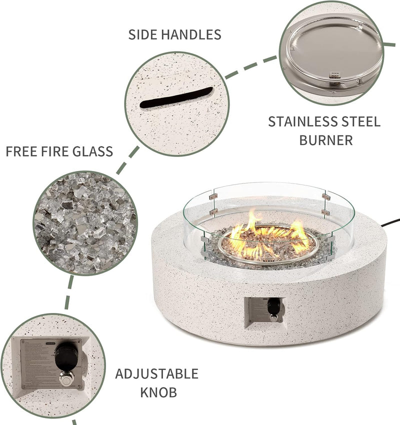 COSIEST 712636976573 Propane Fire Pit Coffee Table 42 inch