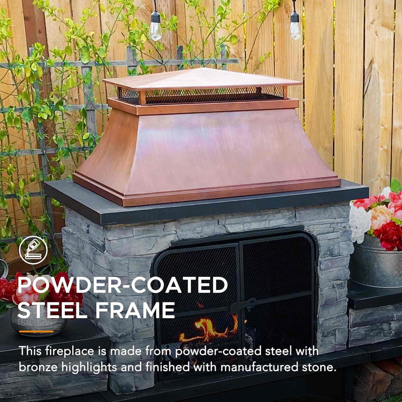 Sunjoy 841057165072 Outdoor Fireplace