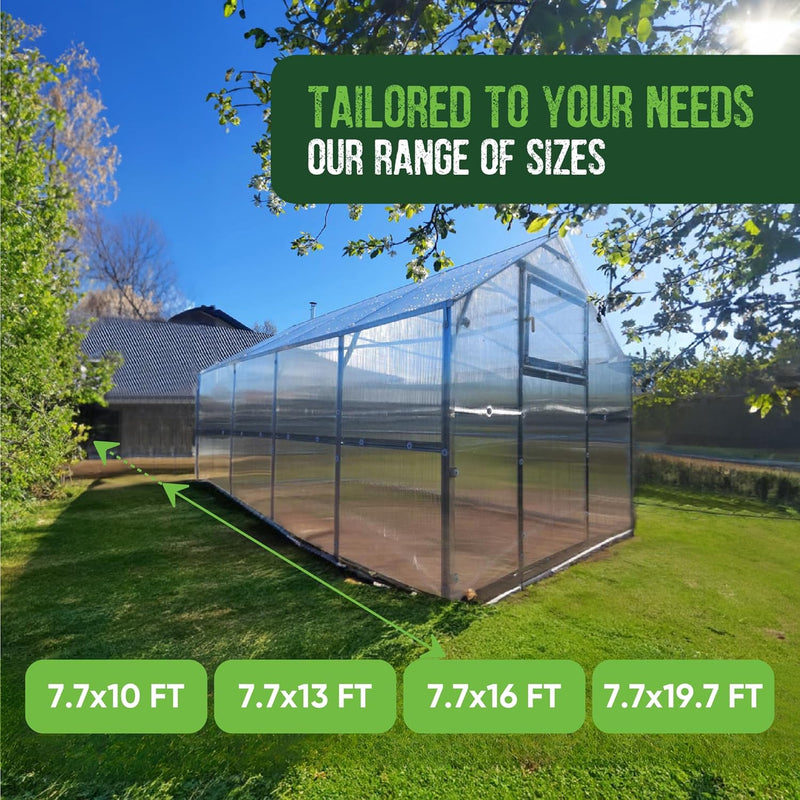 Baumera Small Greenhouse for Walk in Greenhouse Kit 7.7x19.7