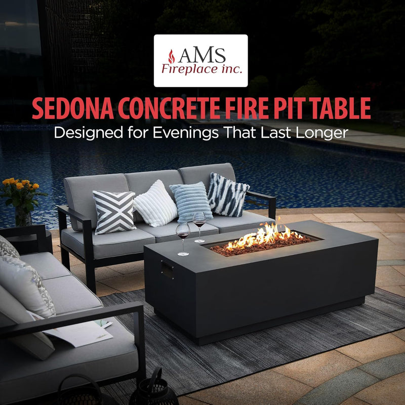 AMS Fireplace 684514556248 Fire Pit Table (66" Sedona)