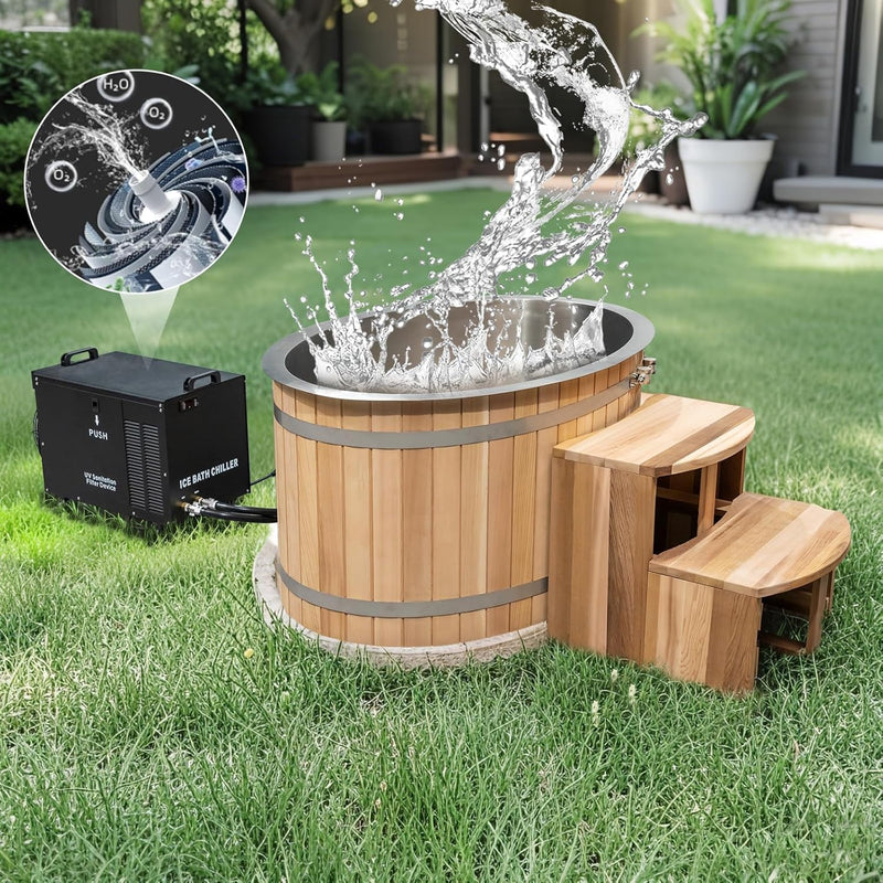 Aurgod SMT-HIR13072 Cold Plunge Tub 2 Person Cold Hot System