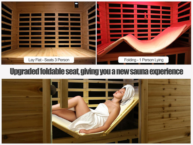 SalusHeat KM-903VS 3 Person Outdoor  Infrared Wooden Sauna