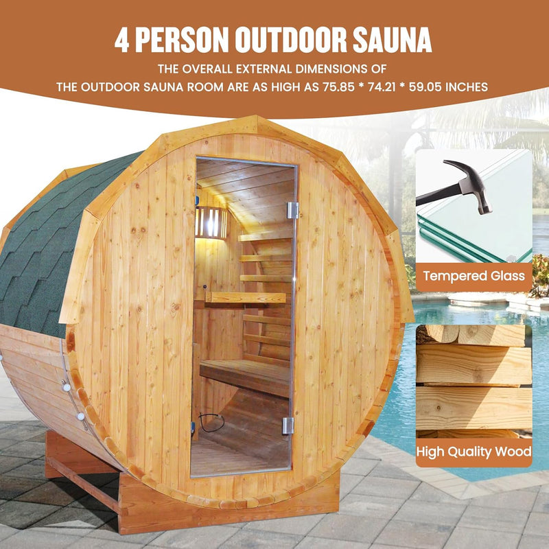 Outexer HY9 Outdoor 4-5 Person Spruce Wood Sauna